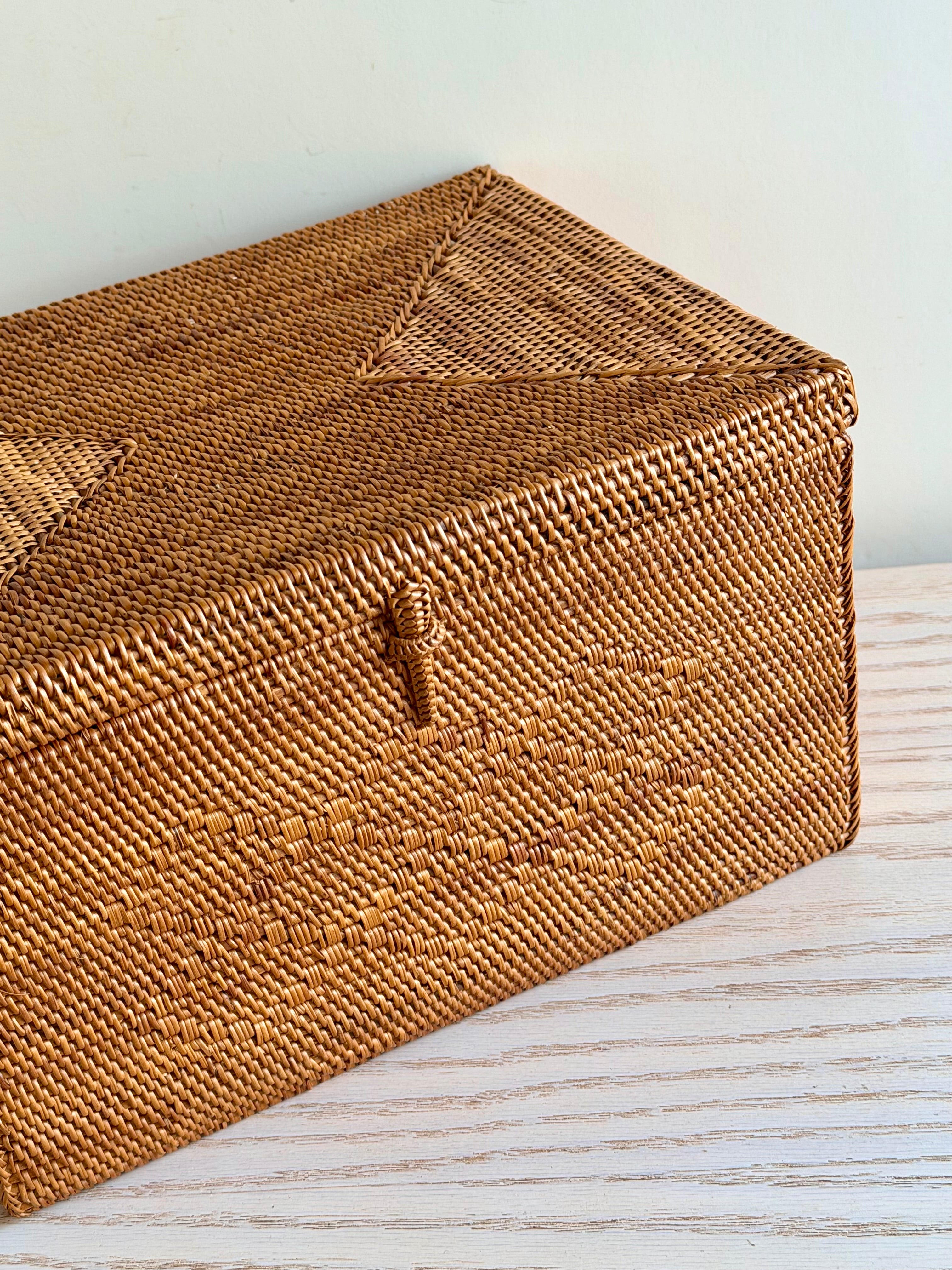 BAX-489SIN 真鍮取っ手収納ボックス(ひし形模様•W28×D22×H17)無料配送