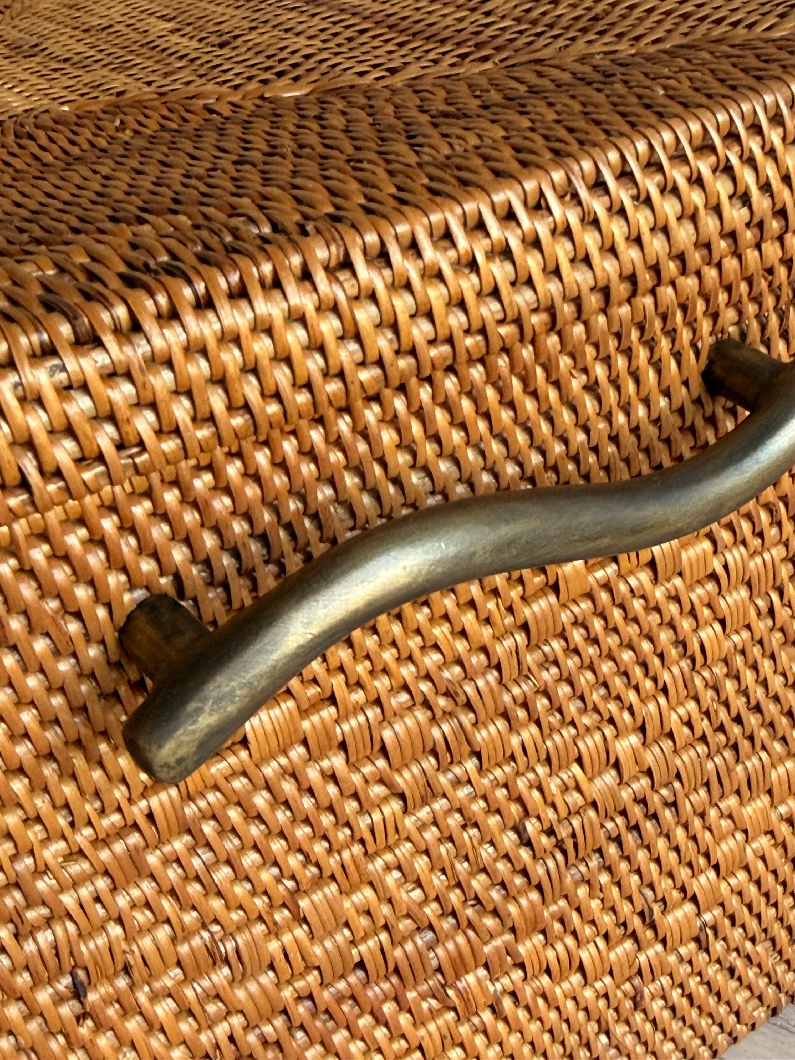 BAX-489SIN 真鍮取っ手収納ボックス(ひし形模様•W28×D22×H17)無料配送