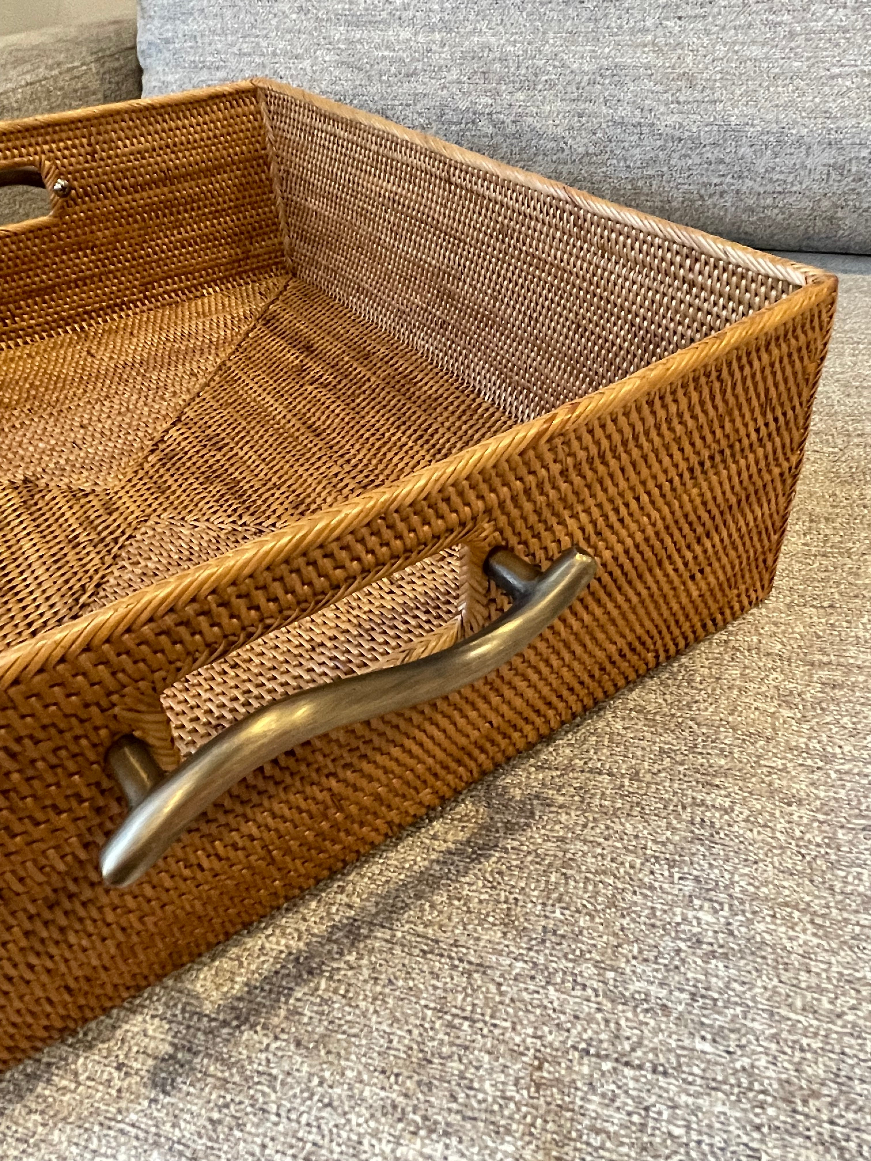 BAX-185SIN 真鍮取っ手収納ボックス(ウェーブ・W35×D38×H12)無料配送