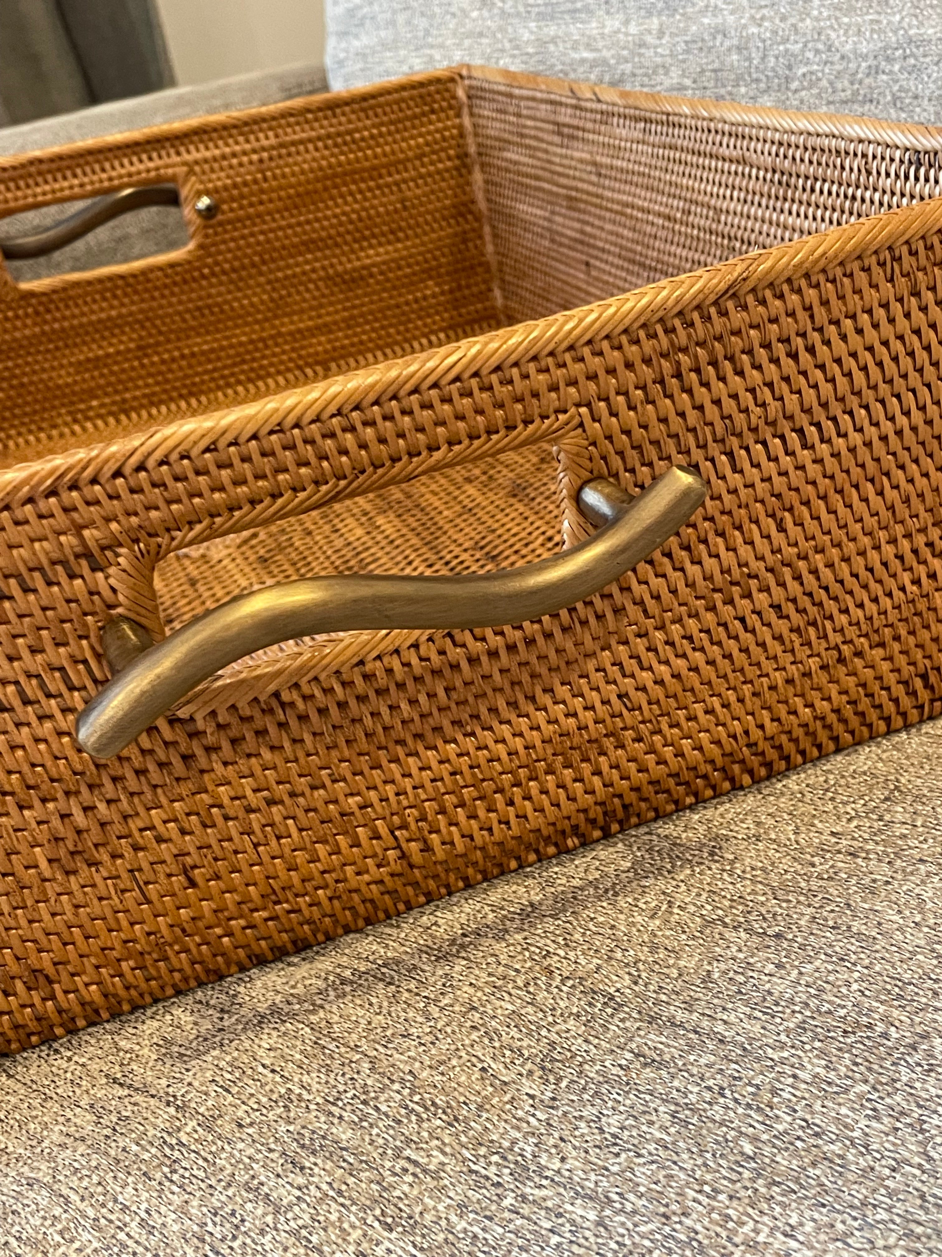 BAX-185SIN 真鍮取っ手収納ボックス(ウェーブ・W35×D38×H12)無料配送