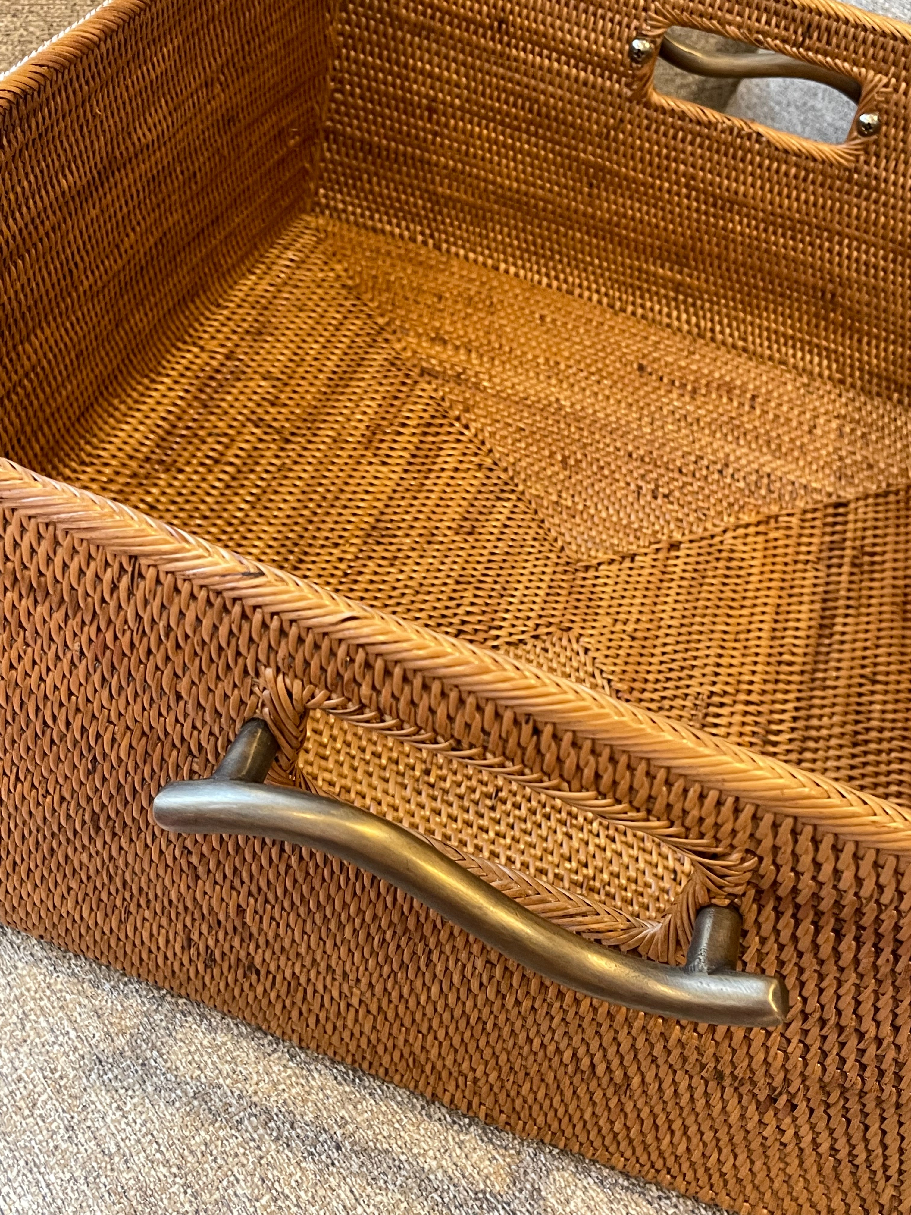 BAX-186SIN 真鍮取っ手収納ボックス(ウェーブ・W35×D38×H16)無料配送