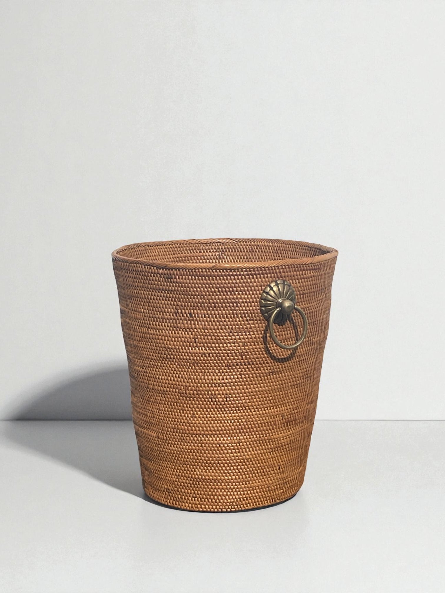 BAI-247SIN-S アタ製真鍮取っ手ごみ箱(無地・φ28×H30)無料配送