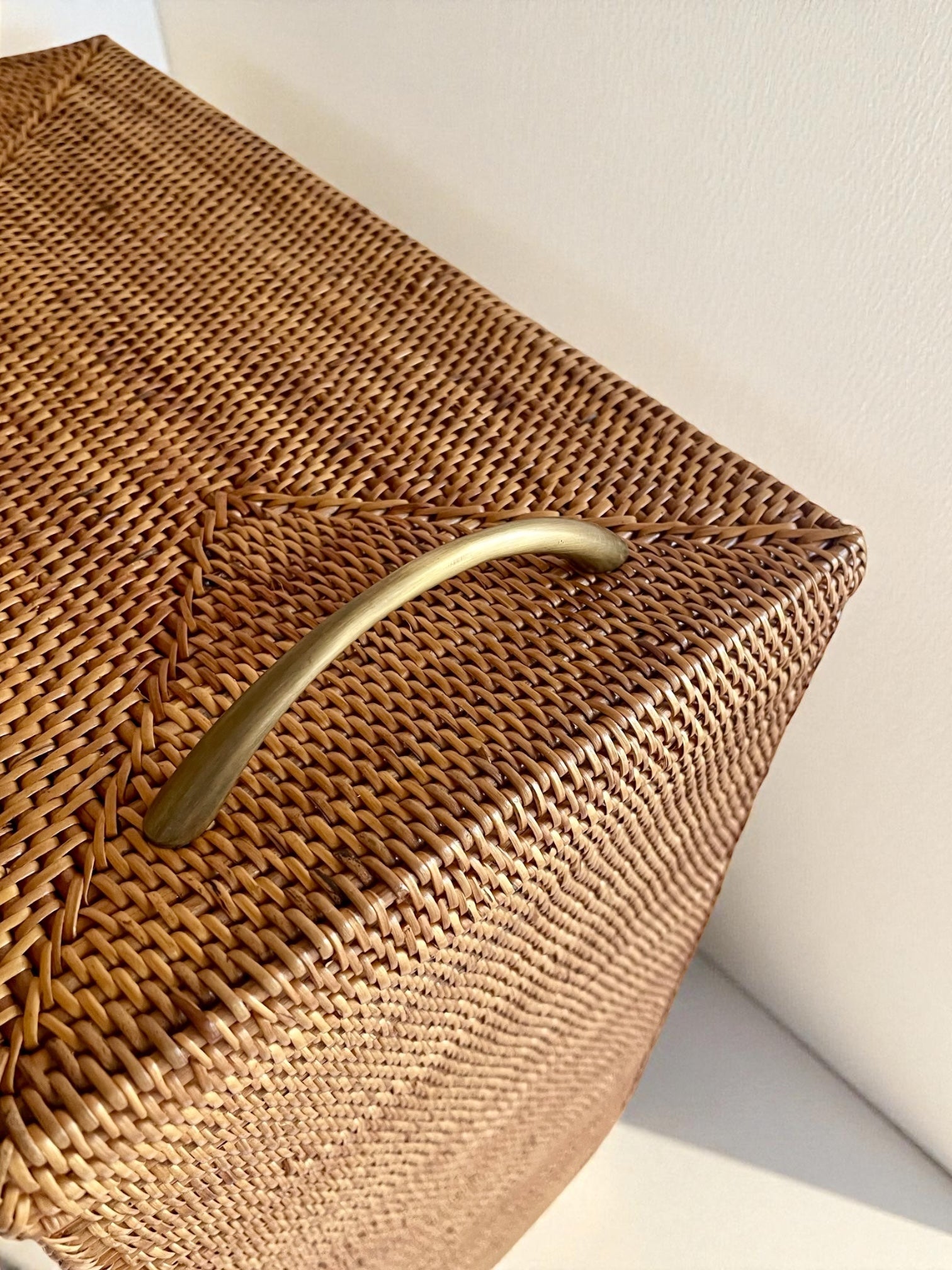 BAX-270SIN 真鍮取っ手スリムランドリーボックス収納ボックス(ウェーブ・無地•W20×D35×H40)無料配送