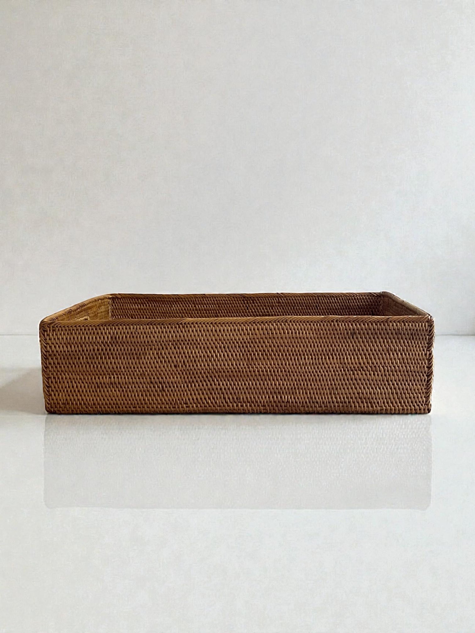 BAX-010SIN-S 真鍮取っ手(シンプル)収納ボックス(平形•W40×D30×H10)無料配送