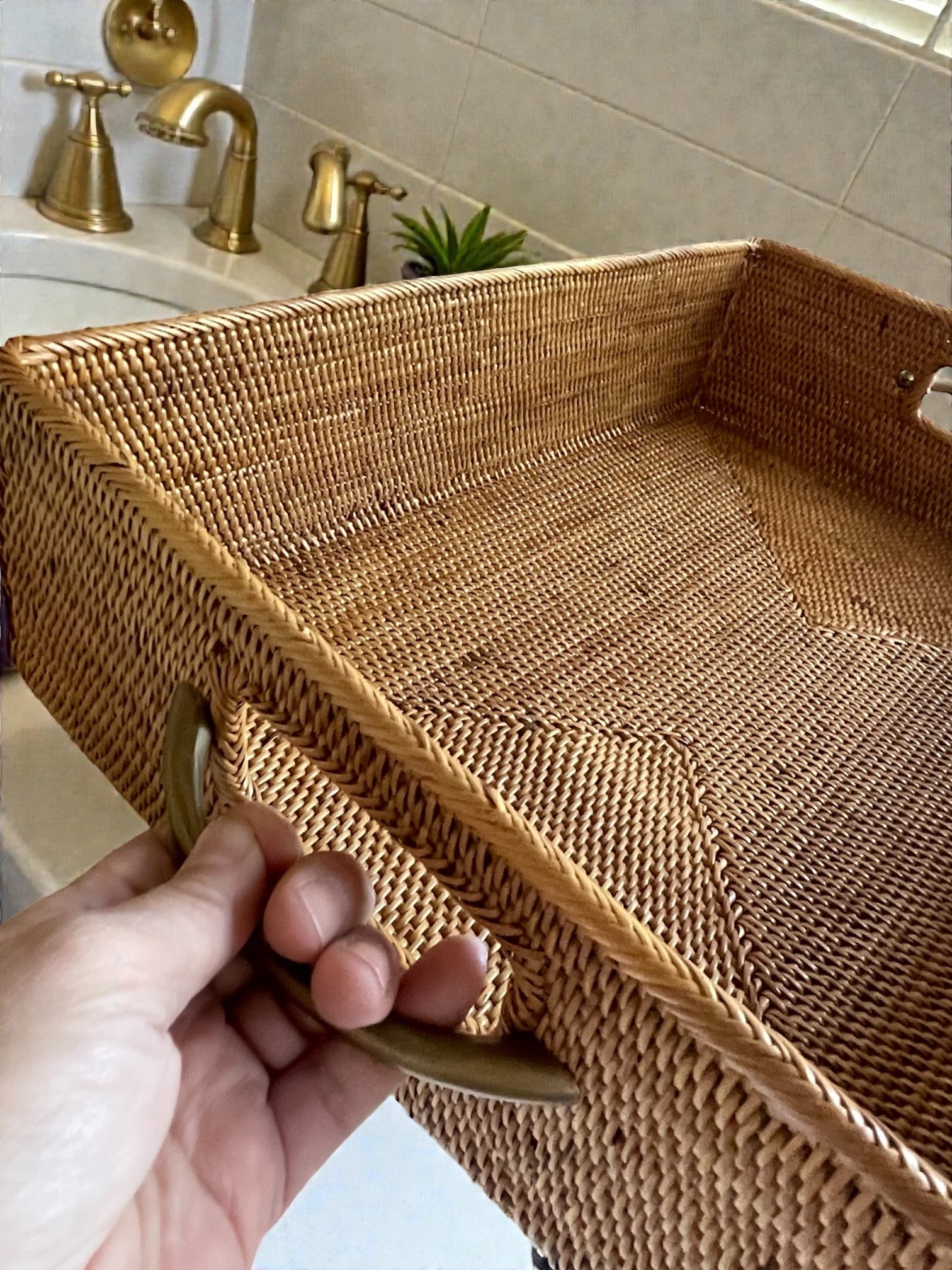 BAX-010SIN-S 真鍮取っ手(シンプル)収納ボックス(平形•W40×D30×H10)無料配送