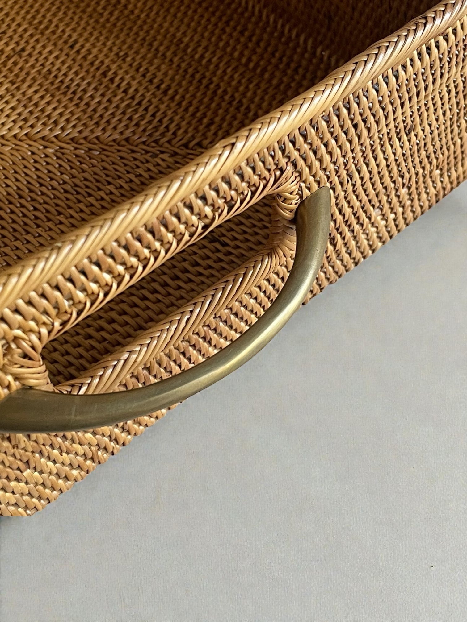 BAX-010SIN-S 真鍮取っ手(シンプル)収納ボックス(平形•W40×D30×H10)無料配送