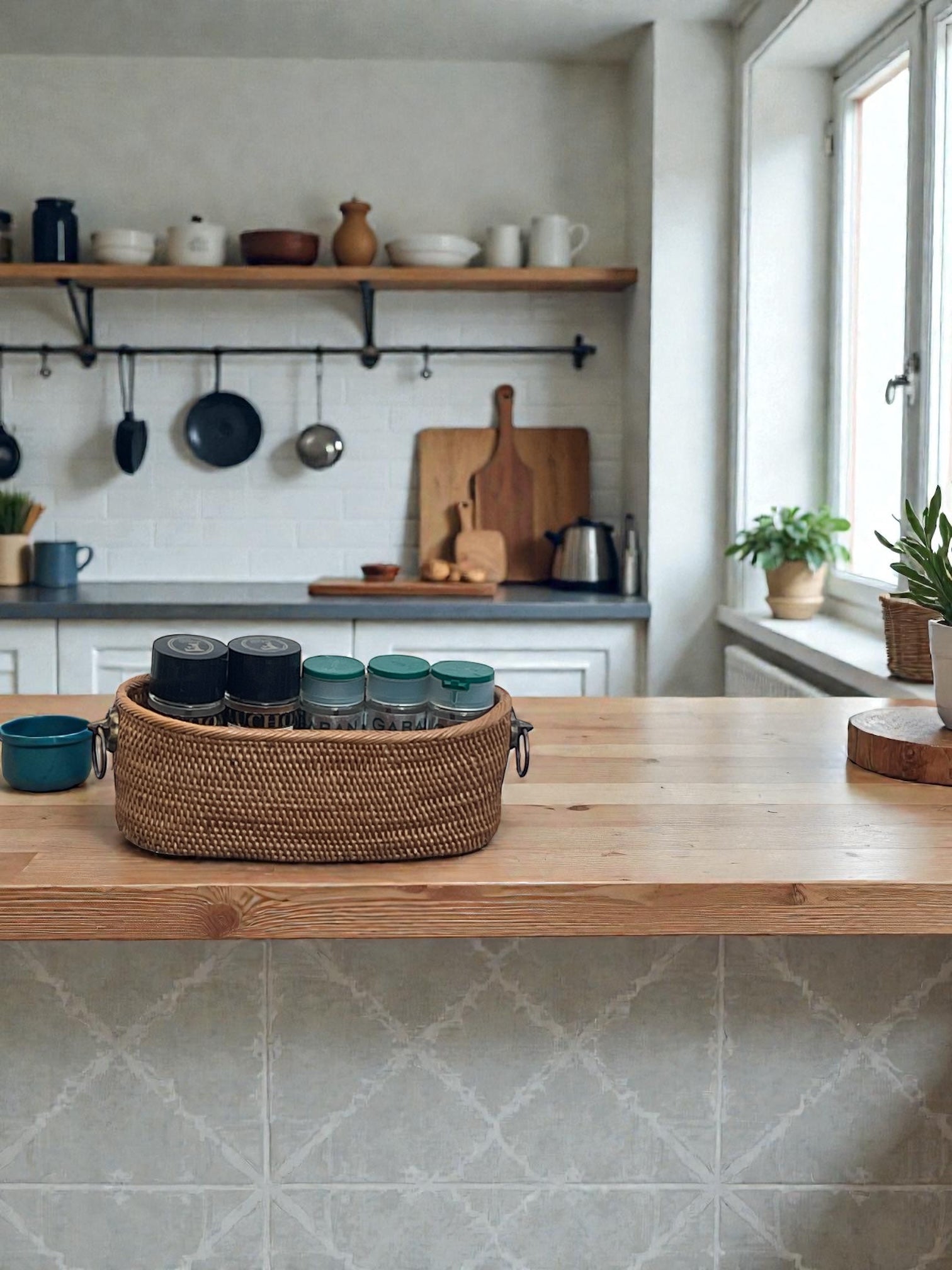 BAK-326SIN 真鍮取っ手楕円バスケット (無地•小花•W20×D8.5×H7)