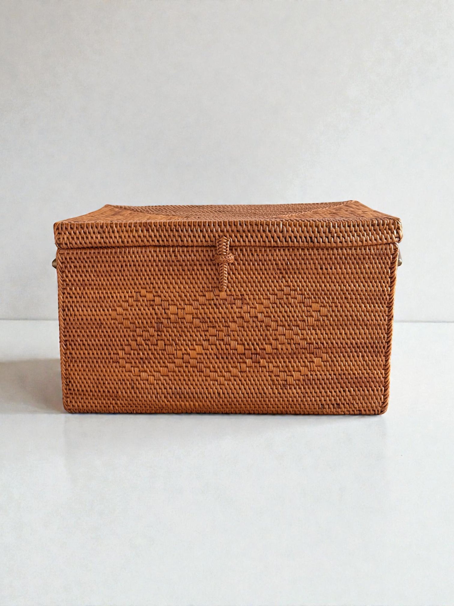 BAX-489SIN 真鍮取っ手収納ボックス(ひし形模様•W28×D22×H17)無料配送