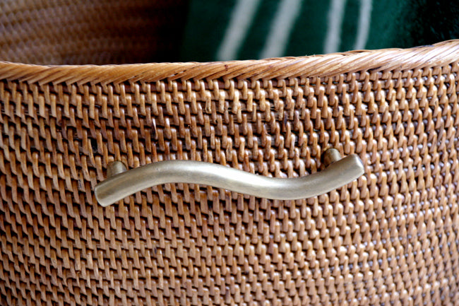 BAI-256SIN アタブラスウエーブ取っ手深型バスケット(無地・φ37×H25)無料配送