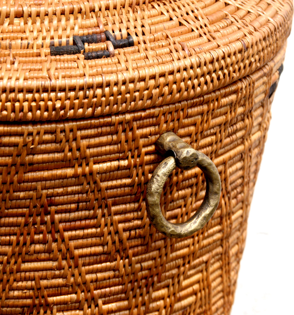 BAI-306SIN 真鍮取っ手円錐バスケット(ドット•φ29×H40)