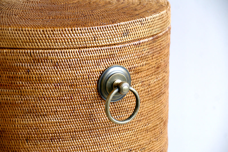 BAX-416SIN アタブラス蓋付き円柱バスケット(無地・φ40×H50)