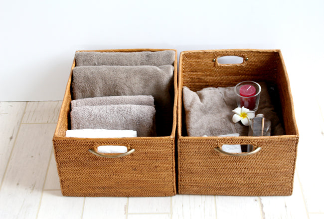 BAX-420SIN アタブラス収納ボックス(取っ手穴あり・無地・W30×D40×H18)