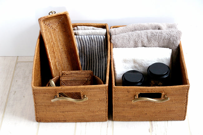 BAX-422SIN アタブラスウエーブ取っ手収納ボックス(無地・W22×D30×H15)無料配送