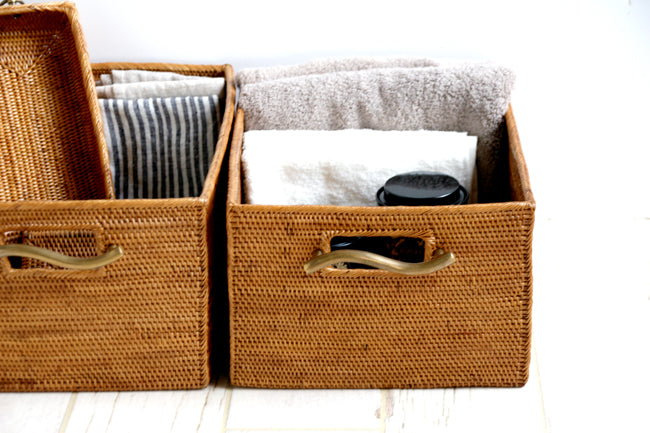 BAX-422SIN アタブラスウエーブ取っ手収納ボックス(無地・W22×D30×H15)無料配送