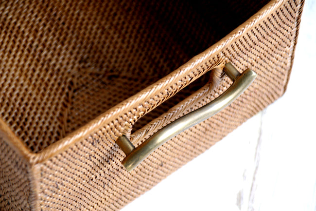 BAX-422SIN アタブラスウエーブ取っ手収納ボックス(無地・W22×D30×H15)無料配送