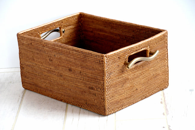 BAX-422SIN アタブラスウエーブ取っ手収納ボックス(無地・W22×D30×H15)無料配送