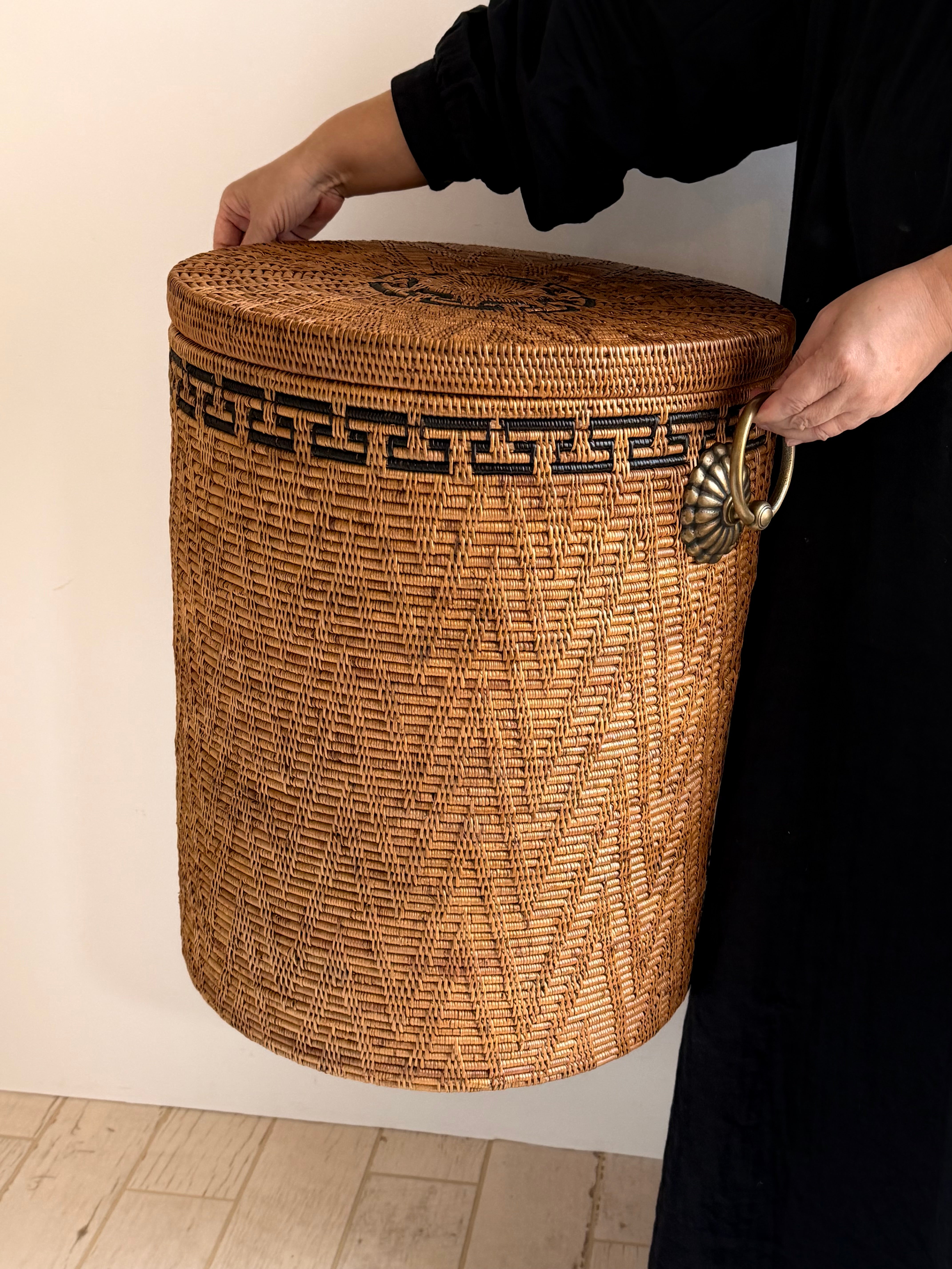 BAX-416SIN-M 蓋付き大容量バスケット | アタブラス円柱型 φ40×H50