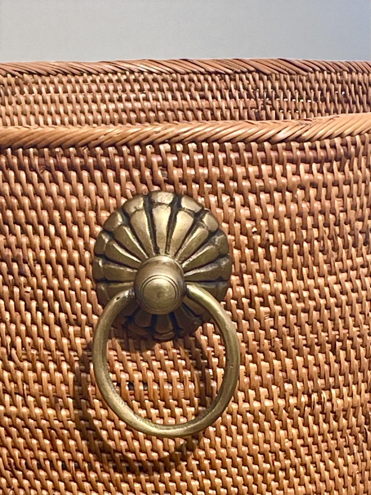 BAI-247SIN-S　アタ製真鍮取っ手ごみ箱（無地・φ２８×H３０）無料配送