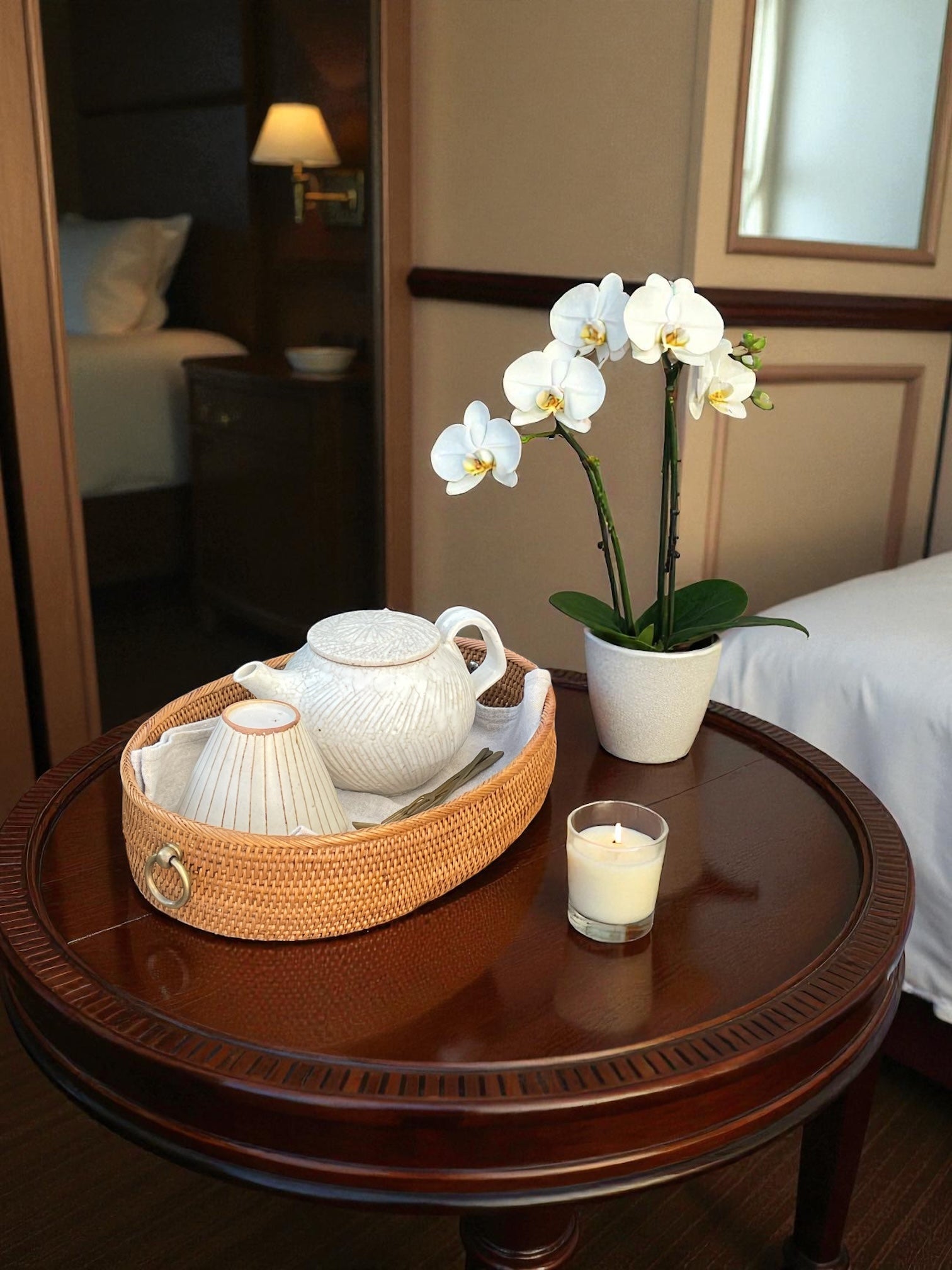 BAK-304SIN　真鍮取っ手楕円トレイ（W27.5×D18×H5）