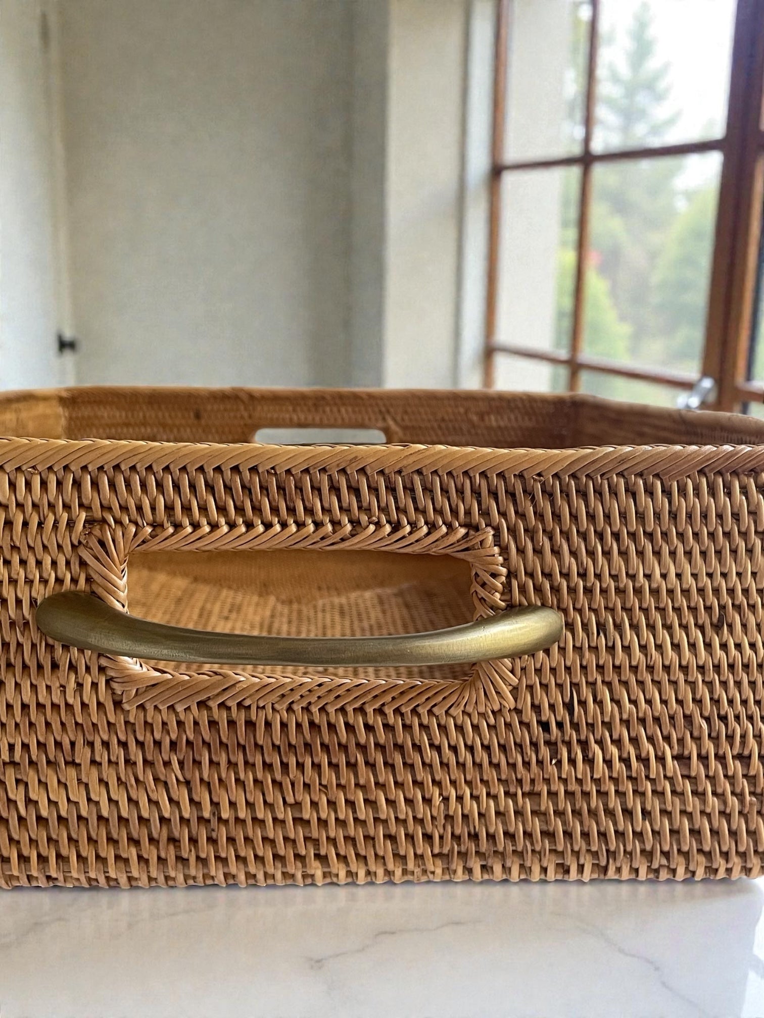 真鍮取っ手の収納ボックス | W40×D30×H10 | BAX-010SIN-S