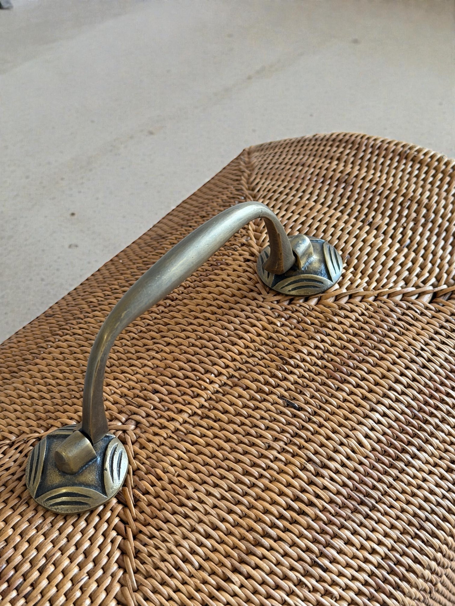 フランスアンティーク 素敵なビスケットジャー蓋付、取手付 フランス