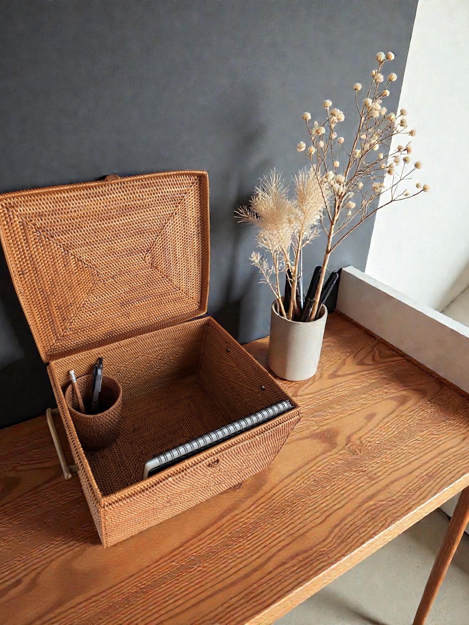 BAX-489SIN　真鍮取っ手収納ボックス（ひし形模様•W28×D22×H17)無料配送